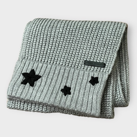Rebecca Minkoff Gray Embroidered Star Scarf - Picture 2 of 4